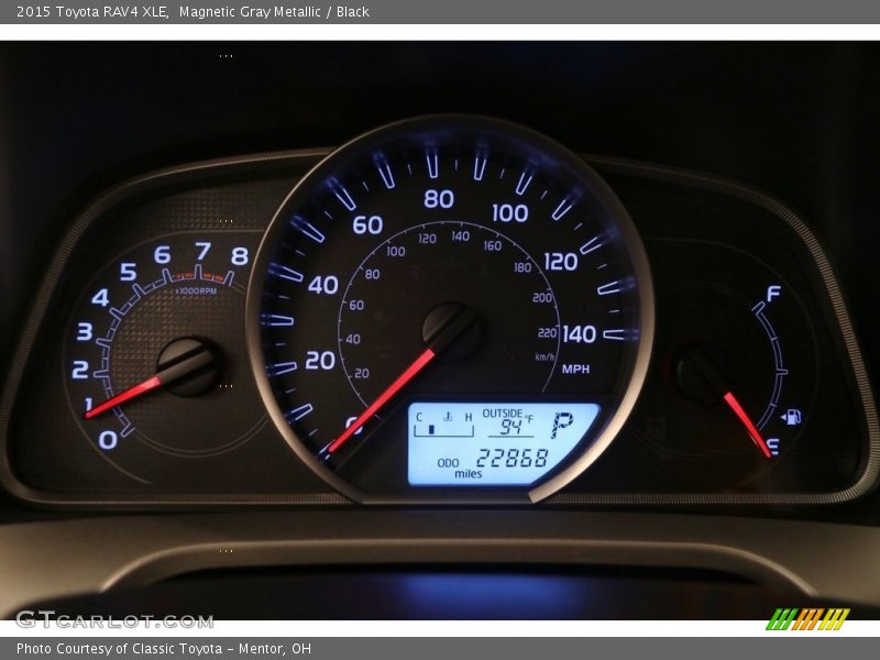 Magnetic Gray Metallic / Black 2015 Toyota RAV4 XLE