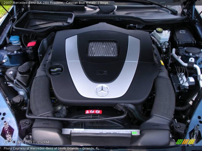 Caspian Blue Metallic / Beige 2007 Mercedes-Benz SLK 280 Roadster