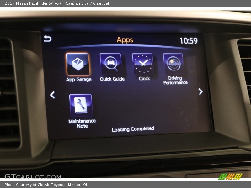 Caspian Blue / Charcoal 2017 Nissan Pathfinder SV 4x4