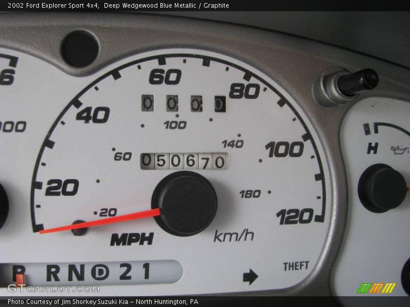 Deep Wedgewood Blue Metallic / Graphite 2002 Ford Explorer Sport 4x4
