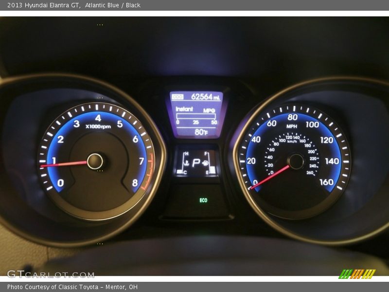 Atlantic Blue / Black 2013 Hyundai Elantra GT