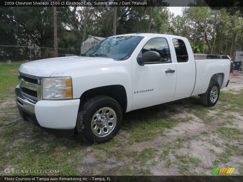 Summit White / Dark Titanium 2009 Chevrolet Silverado 1500 LS Extended Cab