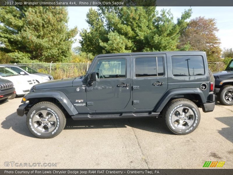 Rhino / Black/Dark Saddle 2017 Jeep Wrangler Unlimited Sahara 4x4