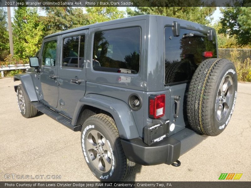 Rhino / Black/Dark Saddle 2017 Jeep Wrangler Unlimited Sahara 4x4