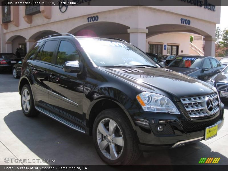 Black / Black 2009 Mercedes-Benz ML 350