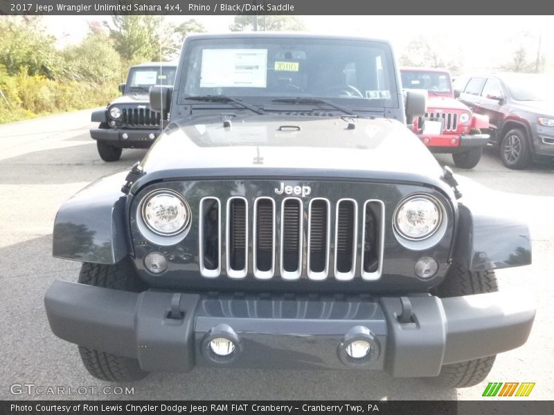 Rhino / Black/Dark Saddle 2017 Jeep Wrangler Unlimited Sahara 4x4