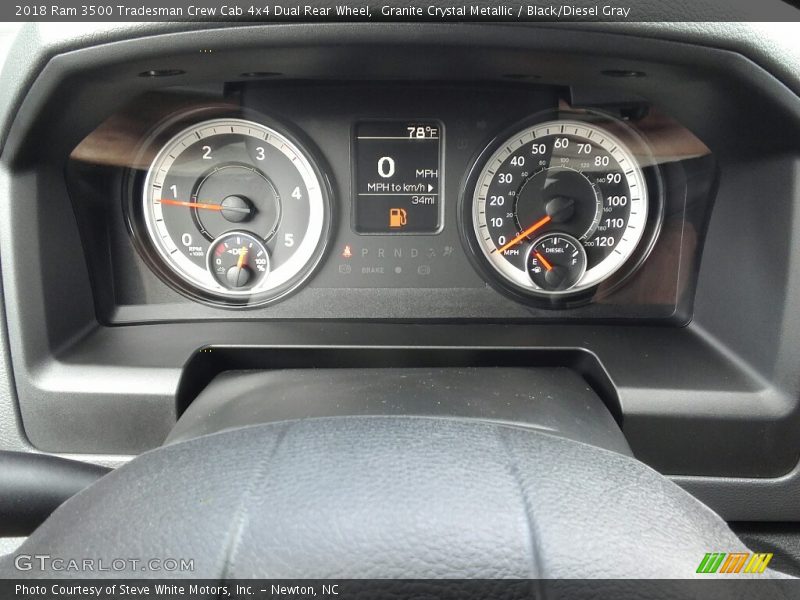  2018 3500 Tradesman Crew Cab 4x4 Dual Rear Wheel Tradesman Crew Cab 4x4 Dual Rear Wheel Gauges