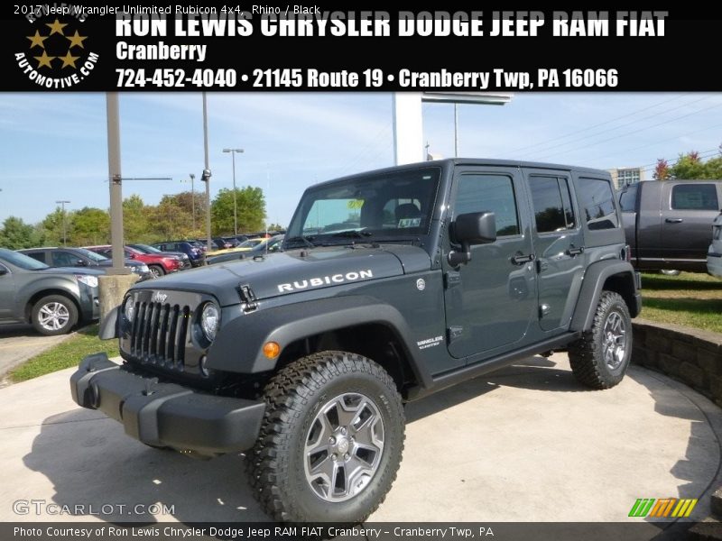 Rhino / Black 2017 Jeep Wrangler Unlimited Rubicon 4x4