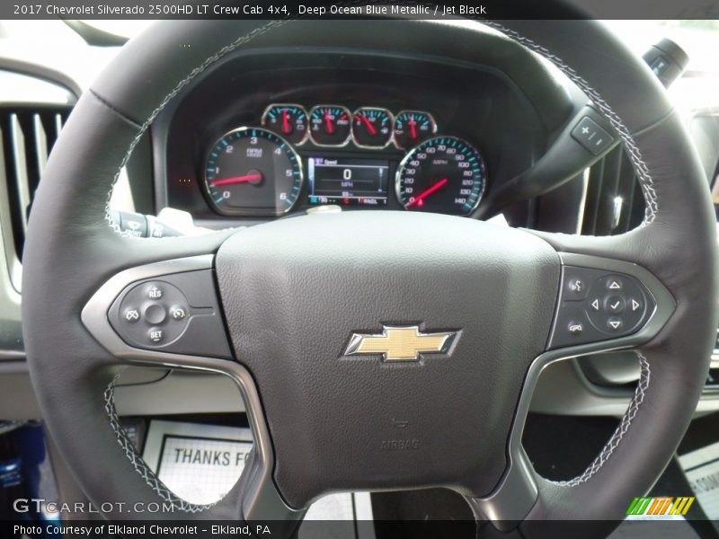 Deep Ocean Blue Metallic / Jet Black 2017 Chevrolet Silverado 2500HD LT Crew Cab 4x4