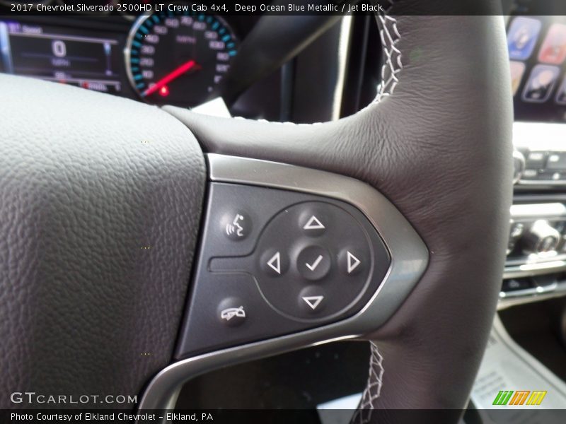 Deep Ocean Blue Metallic / Jet Black 2017 Chevrolet Silverado 2500HD LT Crew Cab 4x4