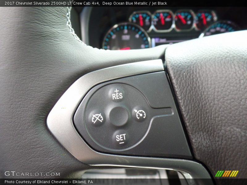 Deep Ocean Blue Metallic / Jet Black 2017 Chevrolet Silverado 2500HD LT Crew Cab 4x4