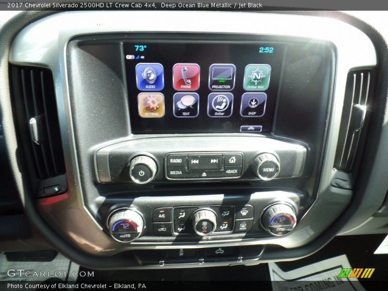 Deep Ocean Blue Metallic / Jet Black 2017 Chevrolet Silverado 2500HD LT Crew Cab 4x4