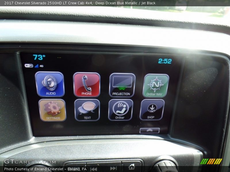 Deep Ocean Blue Metallic / Jet Black 2017 Chevrolet Silverado 2500HD LT Crew Cab 4x4