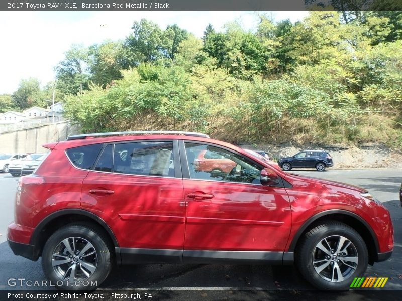 Barcelona Red Metallic / Black 2017 Toyota RAV4 XLE