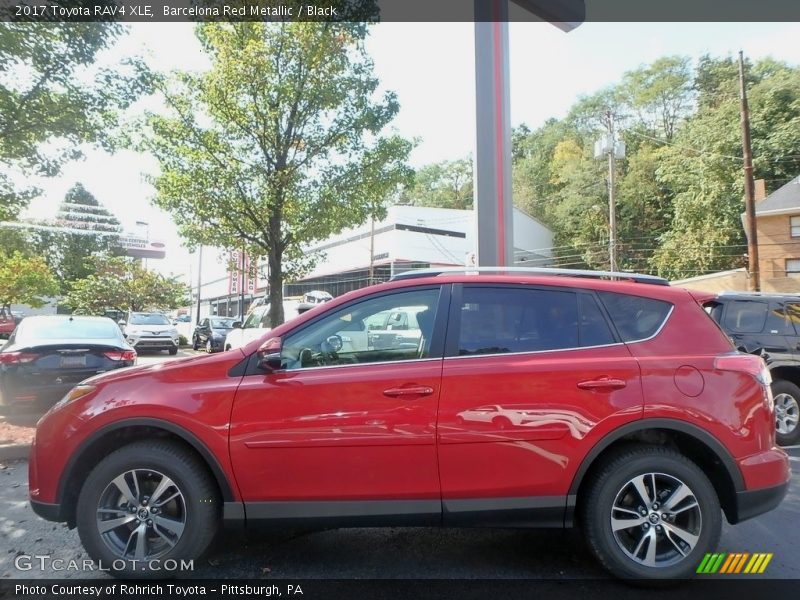 Barcelona Red Metallic / Black 2017 Toyota RAV4 XLE