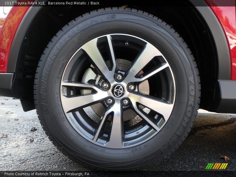Barcelona Red Metallic / Black 2017 Toyota RAV4 XLE