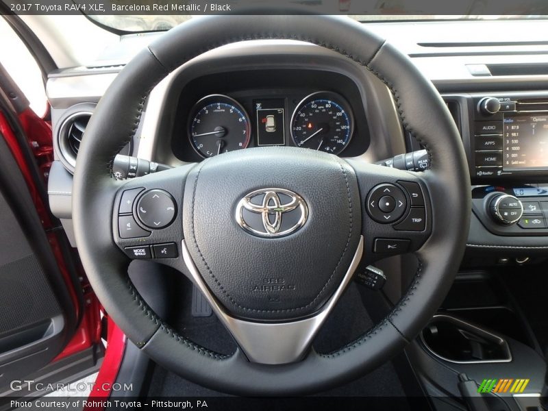 Barcelona Red Metallic / Black 2017 Toyota RAV4 XLE