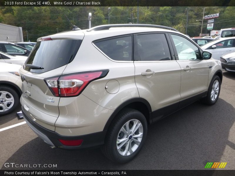 White Gold / Charcoal Black 2018 Ford Escape SE 4WD