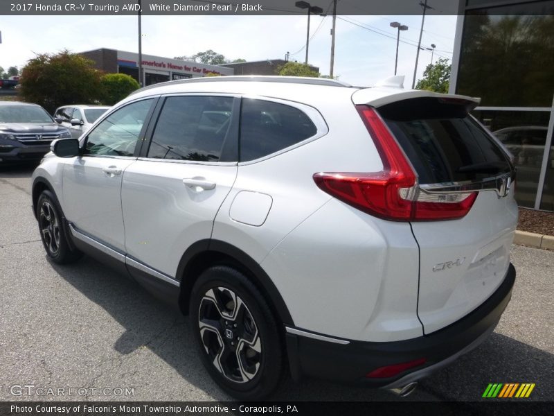 White Diamond Pearl / Black 2017 Honda CR-V Touring AWD