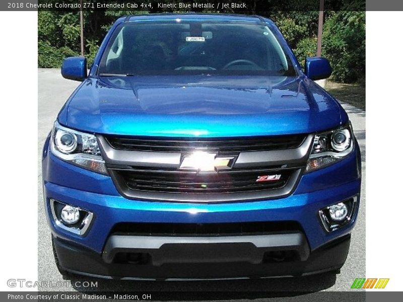 Kinetic Blue Metallic / Jet Black 2018 Chevrolet Colorado Z71 Extended Cab 4x4