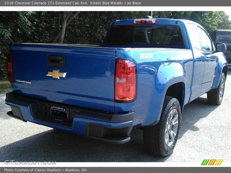 Kinetic Blue Metallic / Jet Black 2018 Chevrolet Colorado Z71 Extended Cab 4x4
