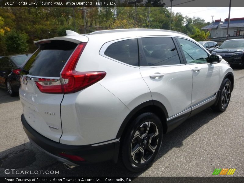 White Diamond Pearl / Black 2017 Honda CR-V Touring AWD