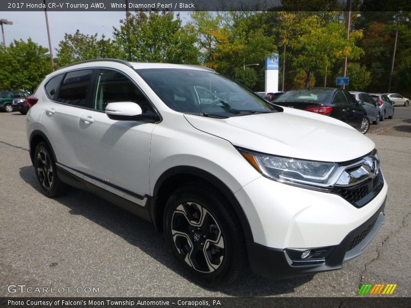 White Diamond Pearl / Black 2017 Honda CR-V Touring AWD