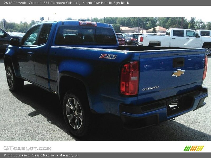Kinetic Blue Metallic / Jet Black 2018 Chevrolet Colorado Z71 Extended Cab 4x4