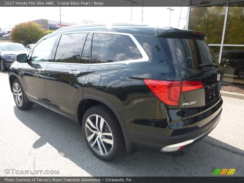 Crystal Black Pearl / Beige 2017 Honda Pilot Elite AWD