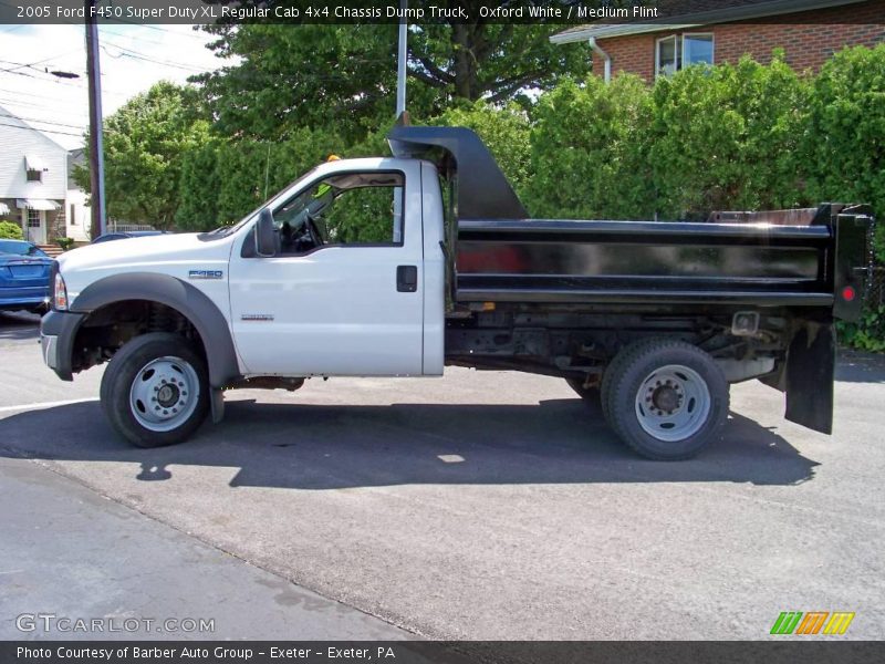 Oxford White / Medium Flint 2005 Ford F450 Super Duty XL Regular Cab 4x4 Chassis Dump Truck