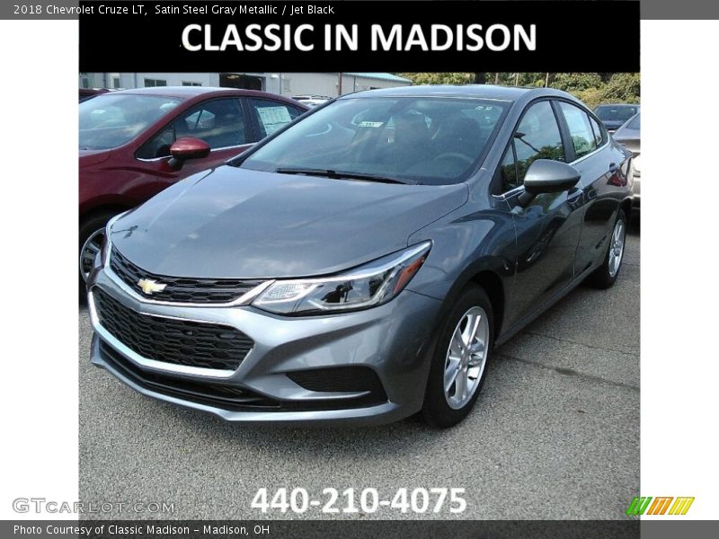 Satin Steel Gray Metallic / Jet Black 2018 Chevrolet Cruze LT