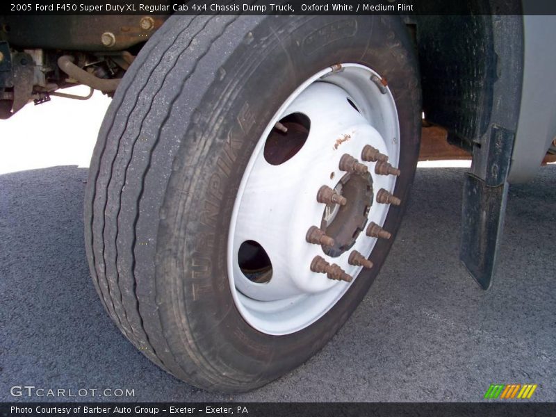 Oxford White / Medium Flint 2005 Ford F450 Super Duty XL Regular Cab 4x4 Chassis Dump Truck