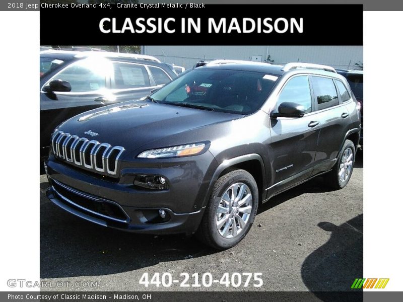 Granite Crystal Metallic / Black 2018 Jeep Cherokee Overland 4x4
