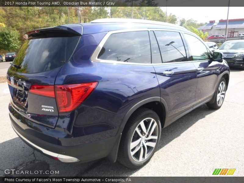 Obsidian Blue Metallic / Gray 2017 Honda Pilot Touring AWD