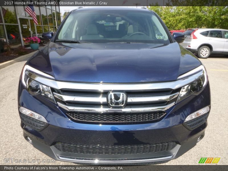 Obsidian Blue Metallic / Gray 2017 Honda Pilot Touring AWD