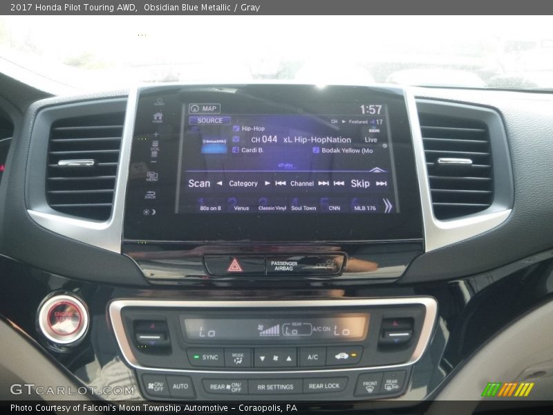 Obsidian Blue Metallic / Gray 2017 Honda Pilot Touring AWD