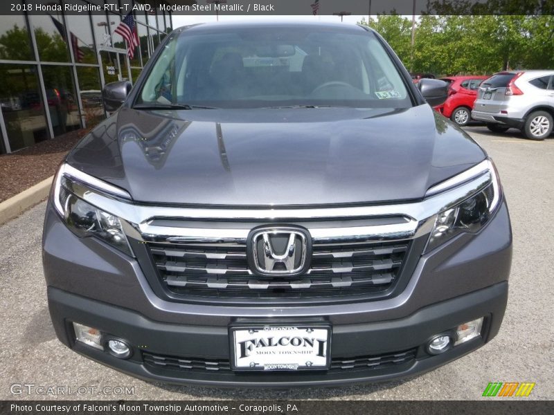 Modern Steel Metallic / Black 2018 Honda Ridgeline RTL-T AWD