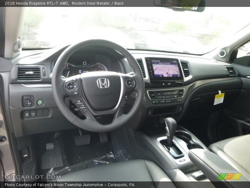 Modern Steel Metallic / Black 2018 Honda Ridgeline RTL-T AWD