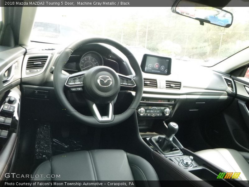 Machine Gray Metallic / Black 2018 Mazda MAZDA3 Touring 5 Door