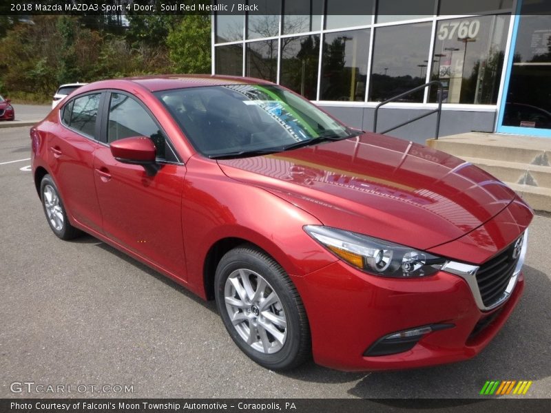 Soul Red Metallic / Black 2018 Mazda MAZDA3 Sport 4 Door
