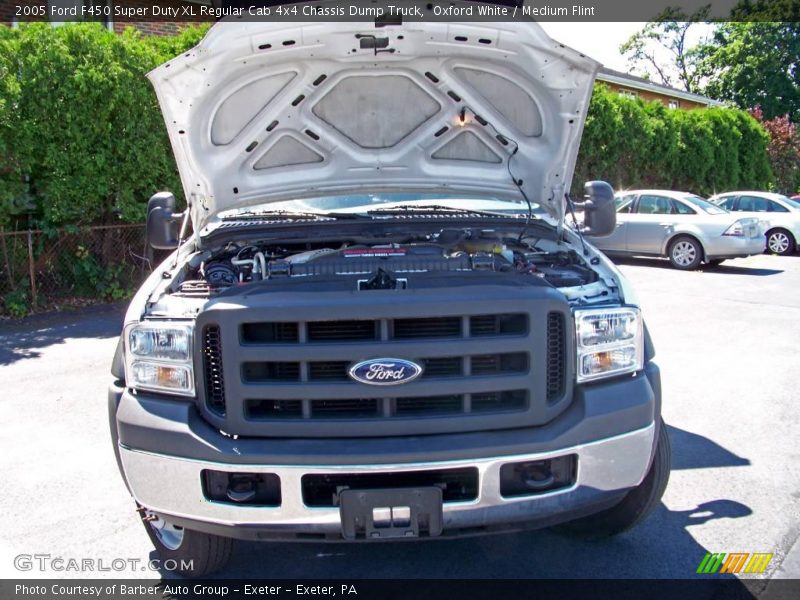 Oxford White / Medium Flint 2005 Ford F450 Super Duty XL Regular Cab 4x4 Chassis Dump Truck