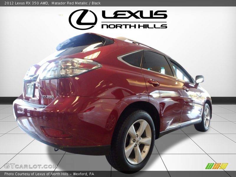 Matador Red Metallic / Black 2012 Lexus RX 350 AWD