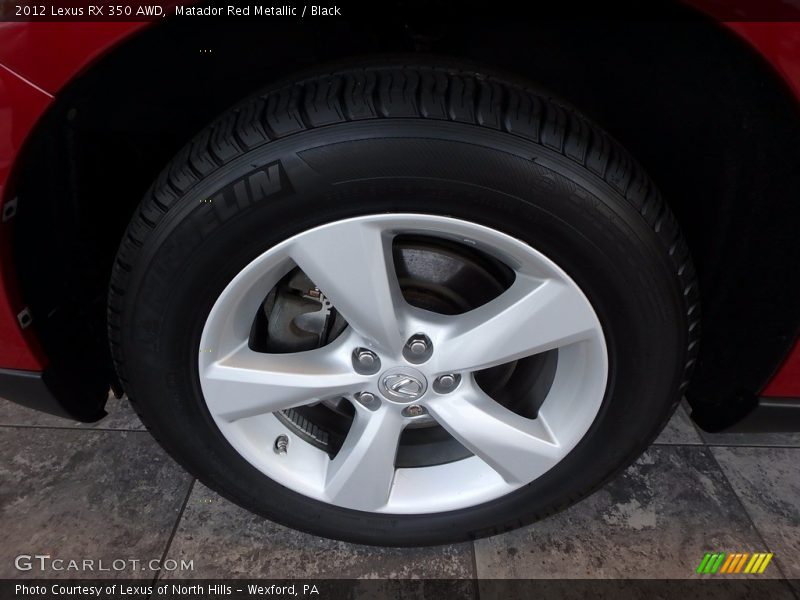 Matador Red Metallic / Black 2012 Lexus RX 350 AWD