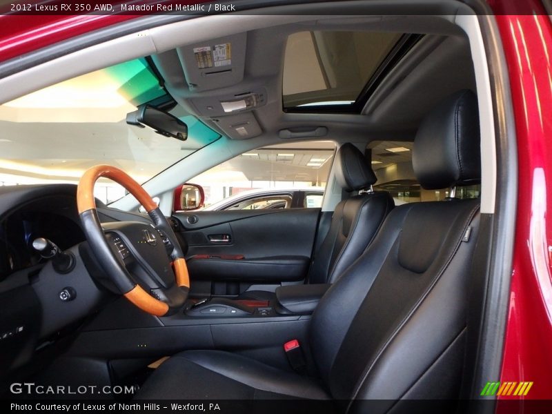 Matador Red Metallic / Black 2012 Lexus RX 350 AWD