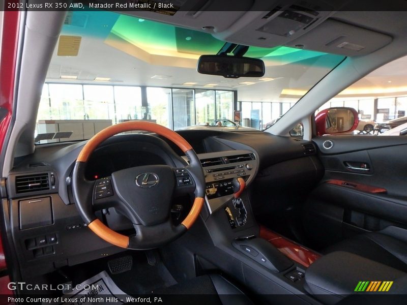 Matador Red Metallic / Black 2012 Lexus RX 350 AWD