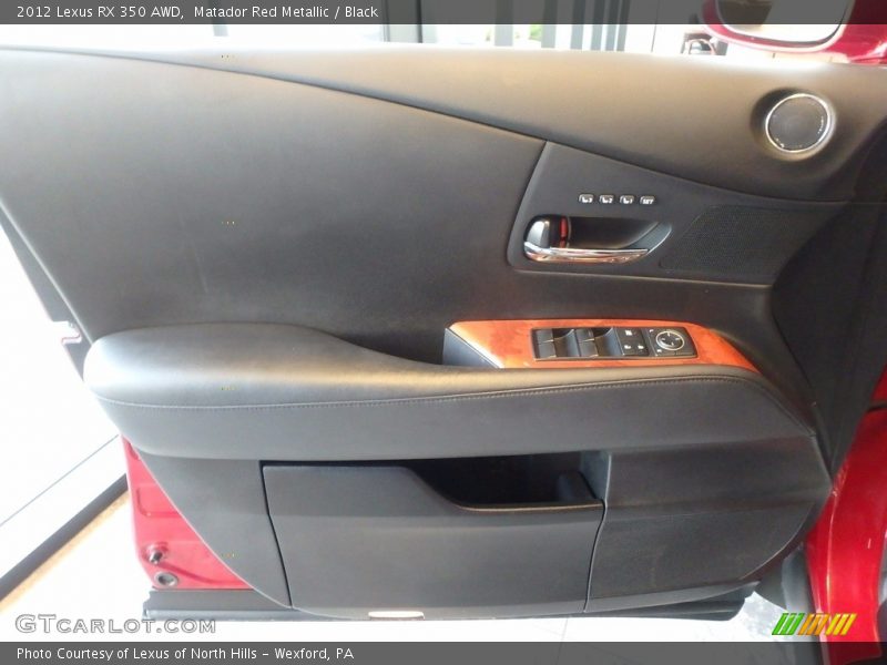 Matador Red Metallic / Black 2012 Lexus RX 350 AWD