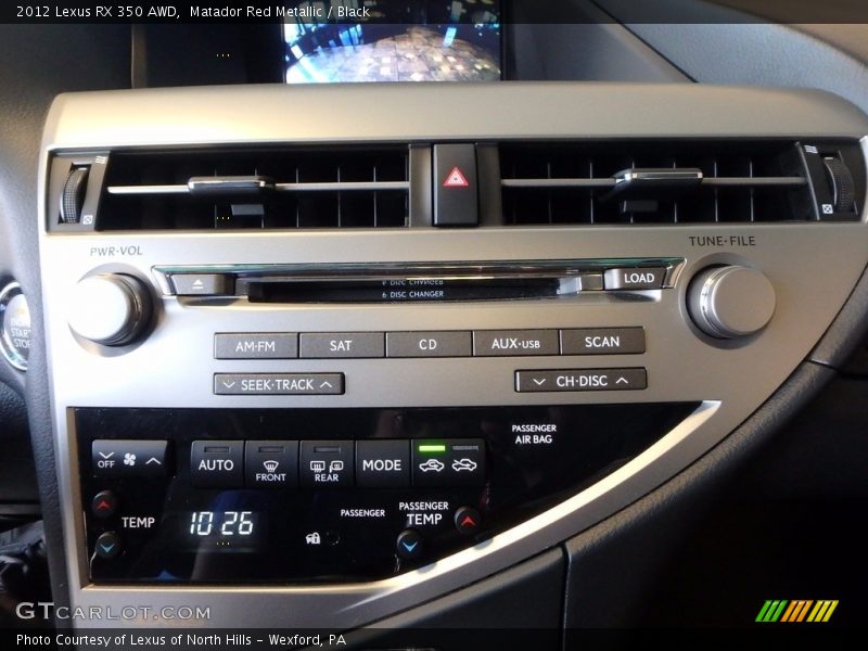 Matador Red Metallic / Black 2012 Lexus RX 350 AWD