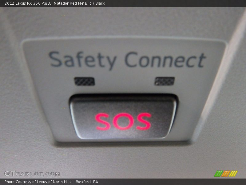 Matador Red Metallic / Black 2012 Lexus RX 350 AWD