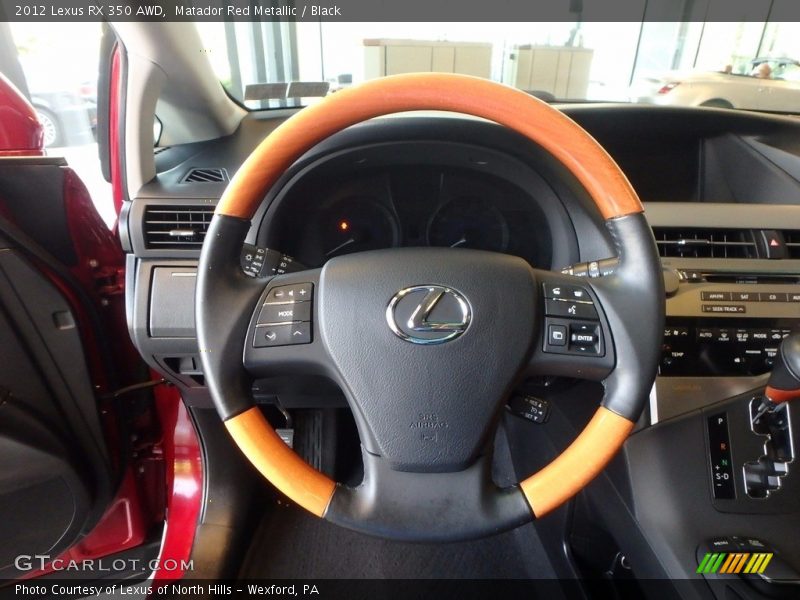 Matador Red Metallic / Black 2012 Lexus RX 350 AWD