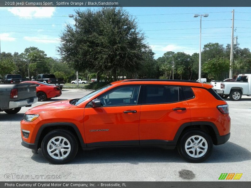 Spitfire Orange / Black/Sandstorm 2018 Jeep Compass Sport